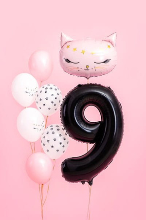 Balon foliowy Cyfra ''9'', 86cm, czarny