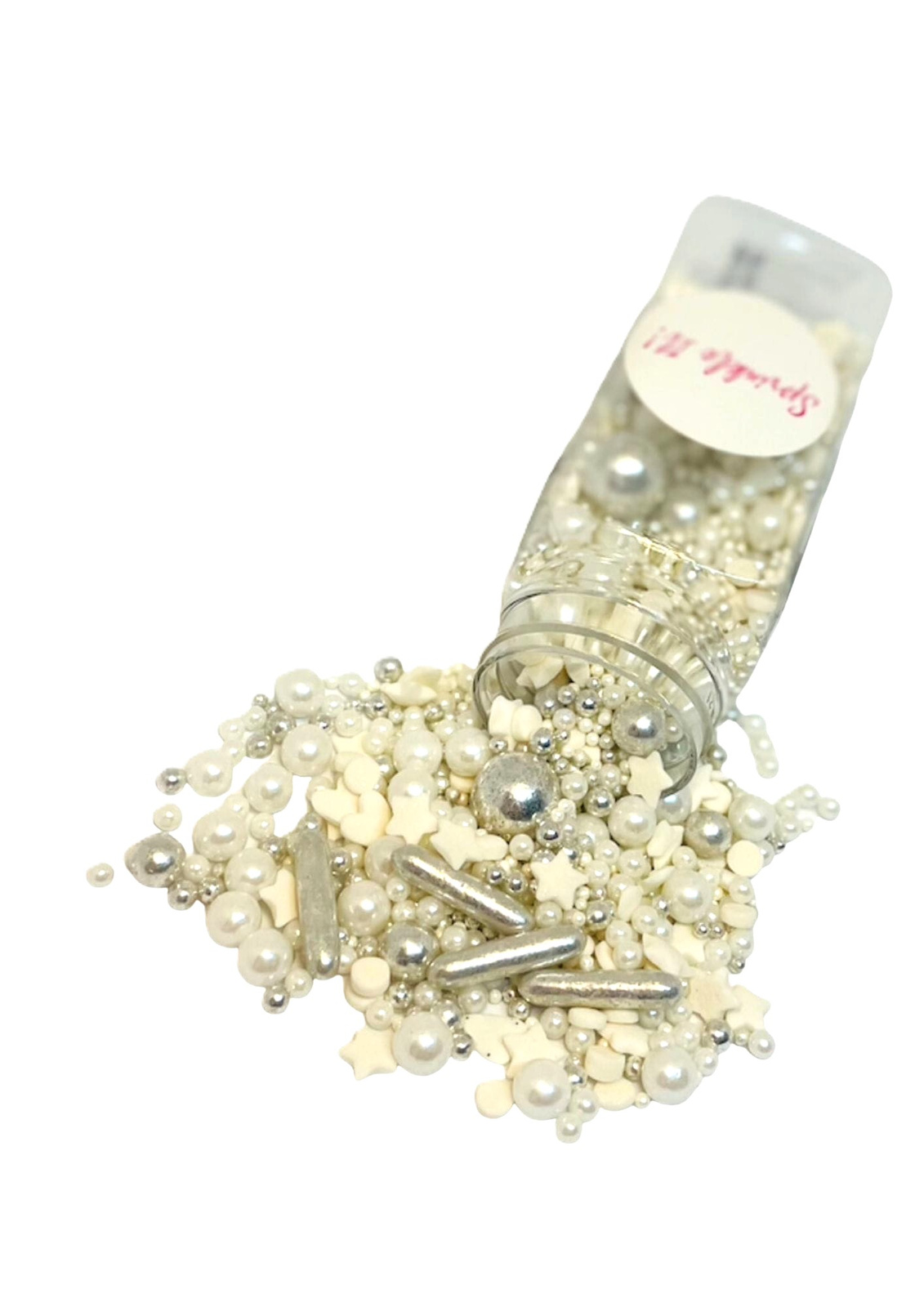 Posypka cukrowa Snow Queen 100g Sprinkle It! biało-czarna dekoracja do tortów i ciast