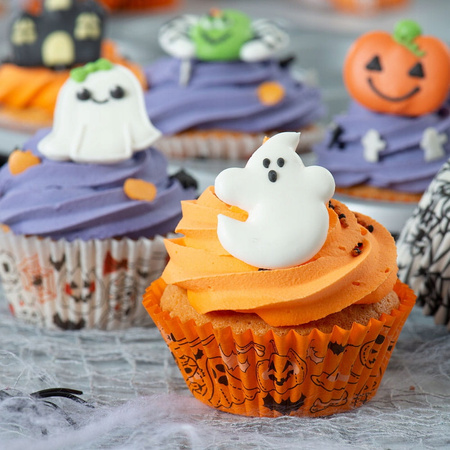 Papilotki do muffinek Dynie i Duchy na Halloween 50x32mm 36szt