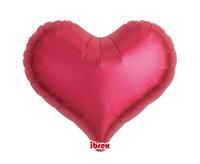 #BFK Balon Ibrex Hel, serce Jelly 18", Metallic Red, 5 szt.