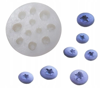 Foremka silikonowa do tworzenia dekoracji z czekolady masy cukrowej BORÓWKI JAGODY