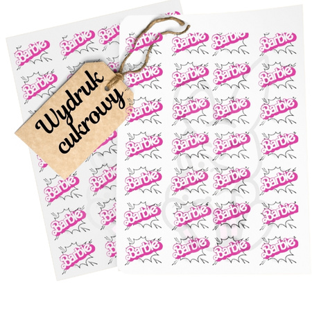 Wydruk jadalny, opłatek na tort muffinki BARBIE WZ. III