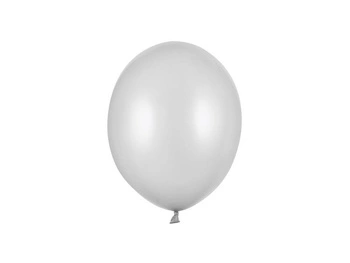 Balony lateksowe strong 23 cm metaliczny SREBRNY 10 szt.
