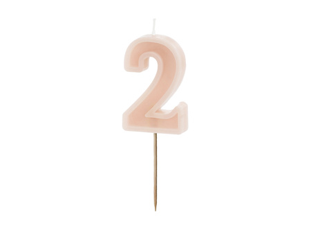 Świeczka urodzinowa Cyfra ''8'', biała konfetti, 5.5cm