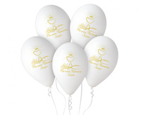 #BL Balony Premium Hel Pierwsza Komunia Św. (kielich, złoty nadruk), 13"/ 25 szt.