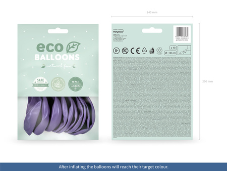 Balony Eco 26cm pastelowe, brązowy (1 op. / 10 szt.)