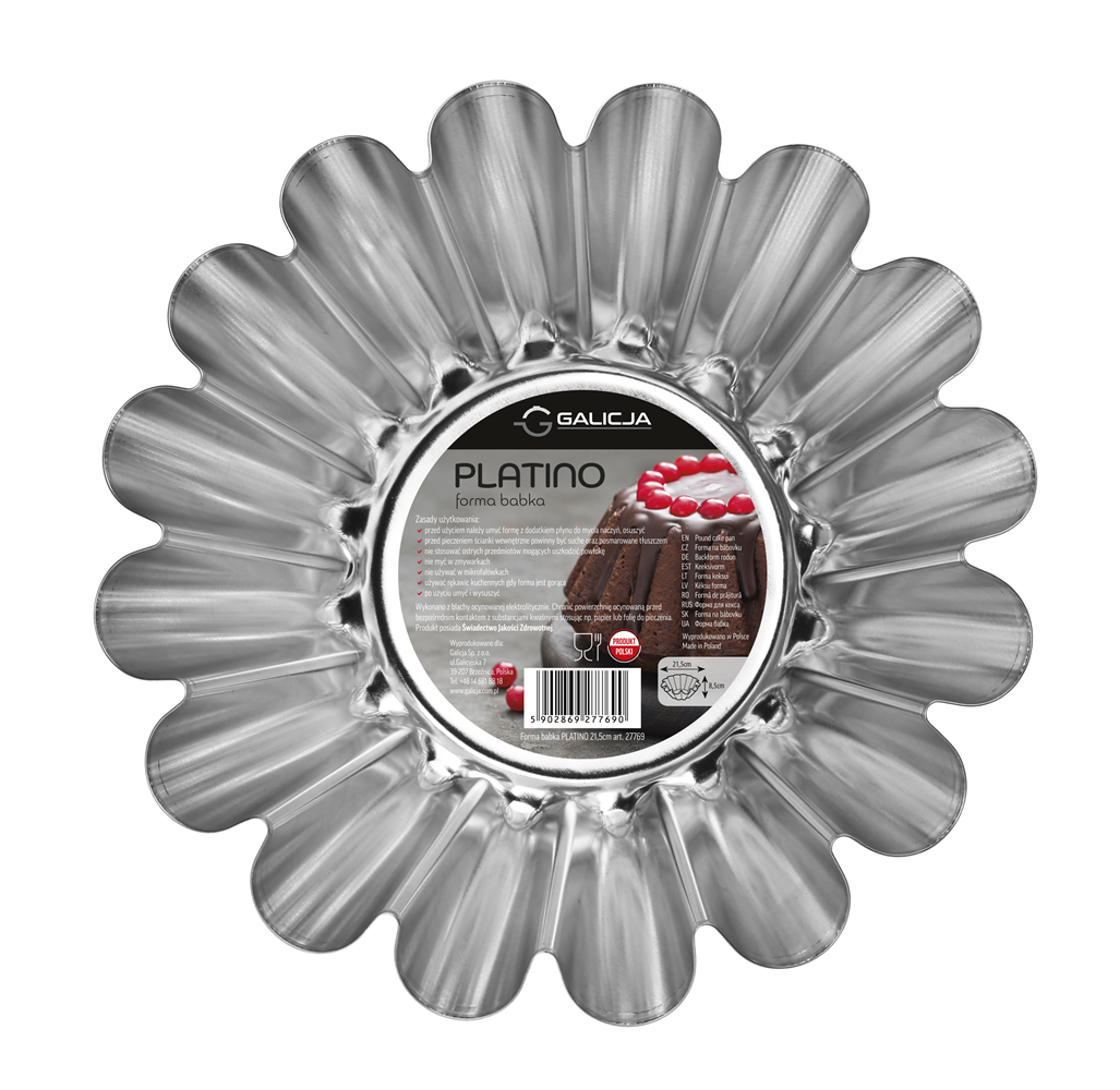 Srebrna forma na babkę wielkanocną 21,5 cm Galicja - widok z góry
