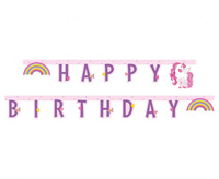 #DEBA Banner "Unicorn Rainbow Colors- Happy Birthday"