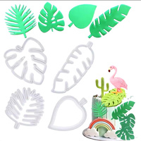 Wakrawaczki do dekoracji z masy cukrowej LIŚCIE - MONSTERA, PAPROĆ 4 szt.