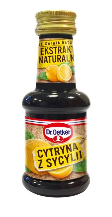 Ekstrakt naturalny cytryna z Sycylii 30 ml Dr. Oetker - butelka z produktem