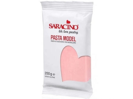 Lukier plastyczny masa cukrowa do modelowania figurek na tort RÓŻOWA 250g Saracino