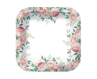 #ZTA Talerzyki papierowe PAW Gorgeous Roses, 23 cm, 10 szt.