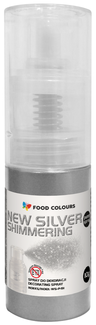 Barwnik w sprayu do dekoracji srebrny bez E171 – prezentacja koloru i efektu na dekoracjach