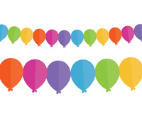 #DEGI Girlanda papierowa Kolorowe baloniki, 360x13.3x18cm