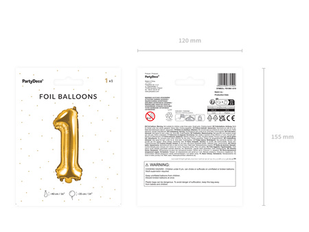 Balon foliowy Litera ''V'', 35cm, srebrny