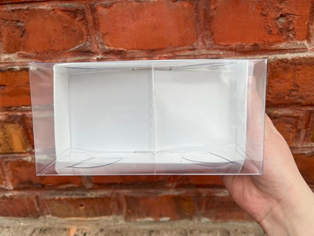 Pudełko na 2 monoporcje 17,5X8,5X7,5 cm PERŁOWE BIAŁE