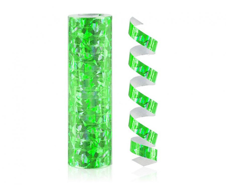 #DEI Serpentyna holograficzna bez etykiety - 4 m, zielona / 1 szt.