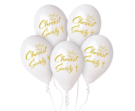 #BL Balony Premium Hel Chrzest Św. (krzyż), 13 cali/ 5 szt. KK