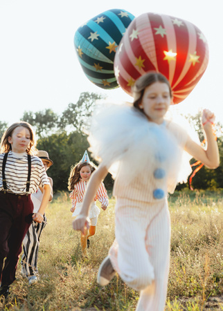 Balon foliowy Cyfra '4', 86cm, jasny beż