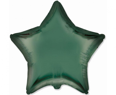 #BFK Balon foliowy 18" FX - Gwiazda (satynowy c. zielony), niepakowany