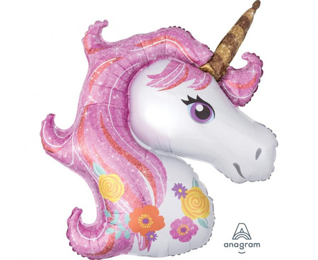#BFK Balon foliowy SuperShape Magiczny Jednorożec, 83x73 cm