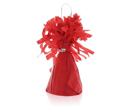 #BAC Ciężarek papierowy do balonów z helem, czerwony, 145 g/ 1 szt.