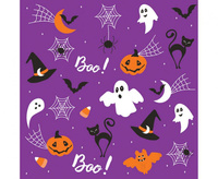 Serwetki papierowe Halloween Graphics on Purple, 33 x 33 cm, 20 szt.