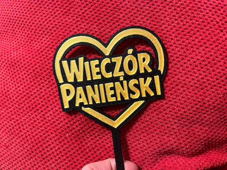 Topper na tort 15x12 cm WIECZÓR PANIEŃSKI