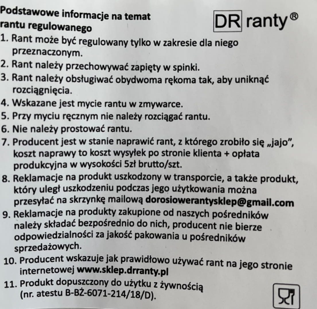 Regulowany rant do żelki 25-31 cm h10 mm – widok z boku i system regulacji średnicy