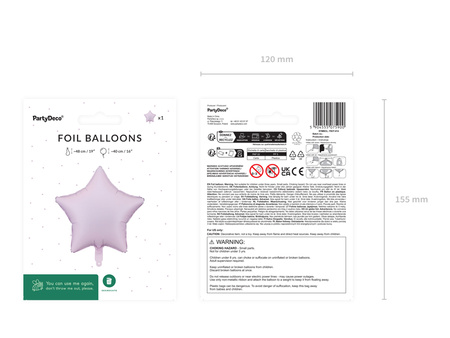 Balon foliowy Gwiazdka, 48cm, fiolet