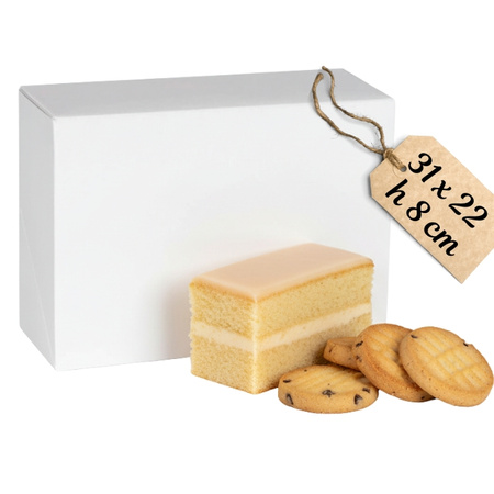 Pudełko na ciasto 31x22x8cm BIAŁE