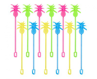 #ZI Mieszadełko plastikowe Ananas, 4 kolory, 23,5 cm, 12 szt.