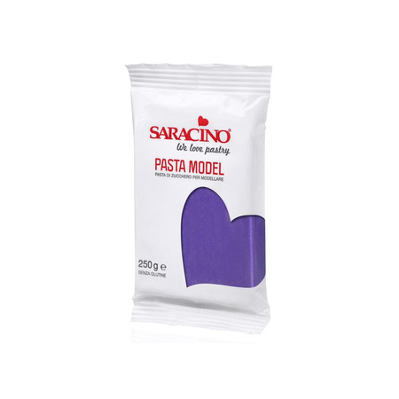 Masa cukrowa do figurek FIOLETOWA 250g Saracino