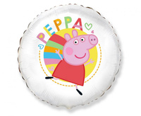 #BFK Balon foliowy 18" FX - Happy Peppa (biały), 1 szt., niepakowany