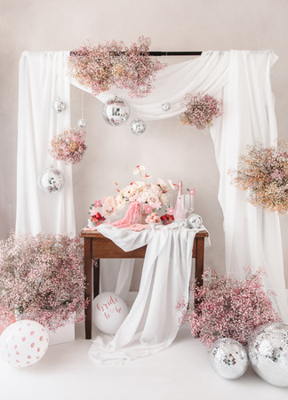 Balon foliowy Bride 45cm, biały