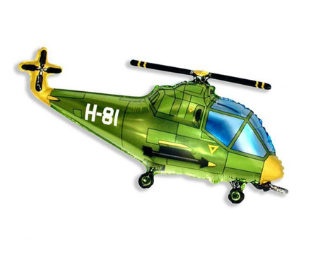 #BFK Balon foliowy 24" FX - Helikopter (zielony), niepakowany