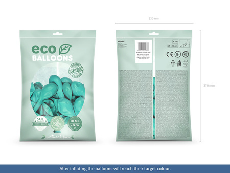 Balony Eco 26cm pastelowe, brązowy (1 op. / 100 szt.)