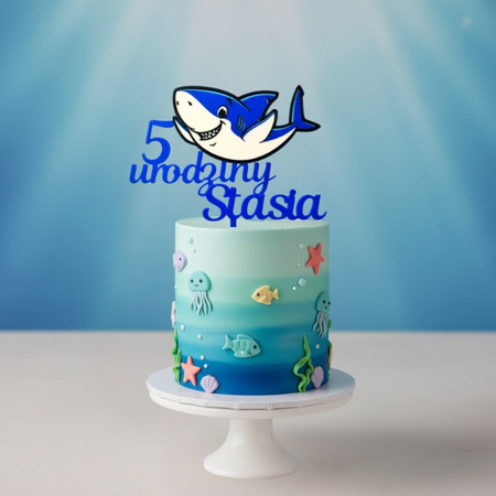 Topper na tort 15x15 cm REKIN CYFRA + IMIĘ