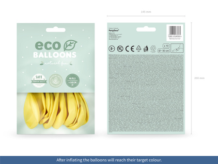 Balony Eco 30cm, transparentny (1 op. / 10 szt.)
