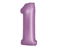 #BFC32 Balon foliowy Smart, Cyfra 1, lawendowa matowa, 76 cm KK