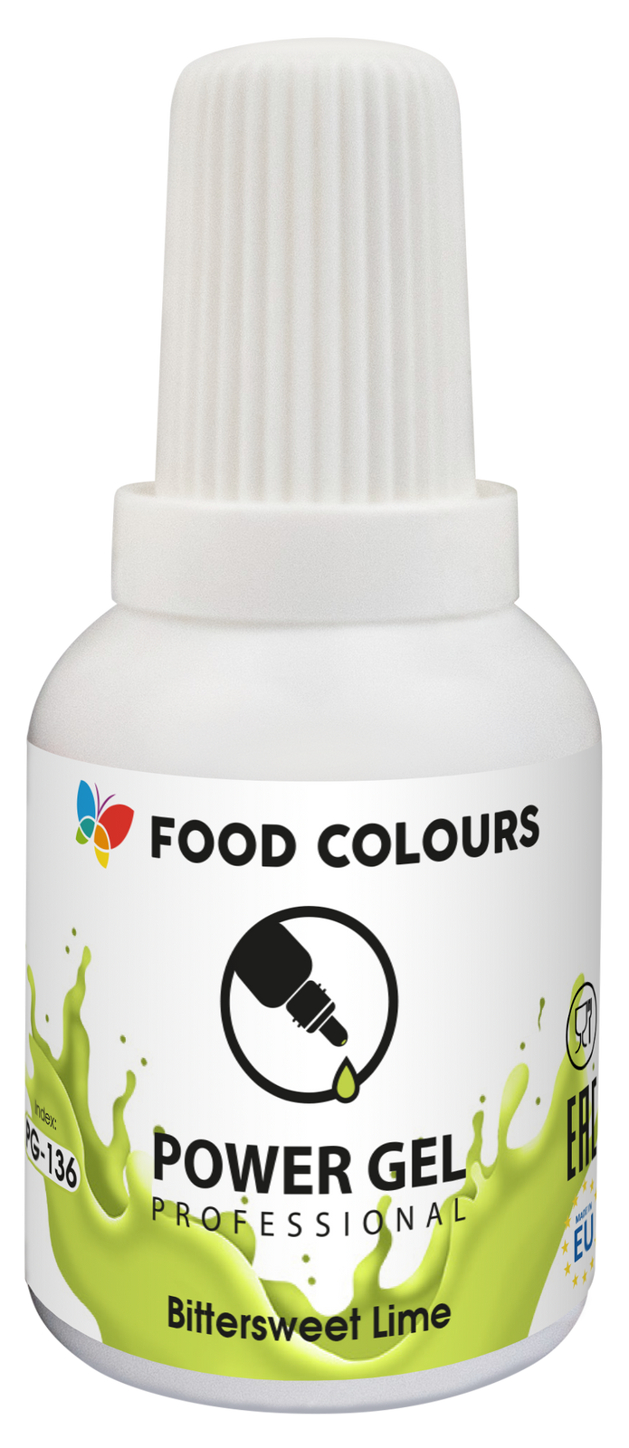 Barwnik w żelu limonkowy 20g PowerGel Food Colours – opakowanie