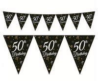 #DEGI Girlanda papierowa Beauty&Charm z flagami "50", 28x270 cm