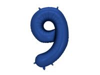 Balon foliowy Cyfra '9', 86cm, granat