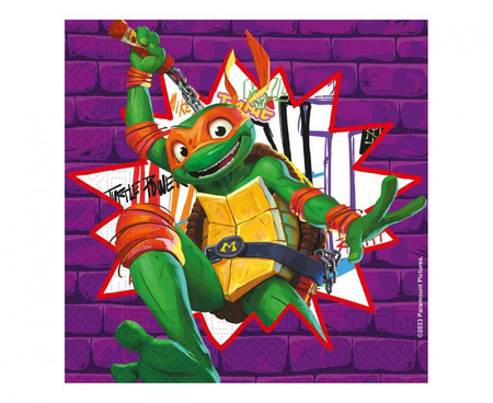 #ZSE Serwetki papierowe Teenage Mutant Ninja Turtle Nickelodeon, 33x33 cm, 20 szt. (papier FSC) KK