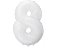 #BFK Balon foliowy FX - Number 8 biały, 85 cm KK, niepakowany