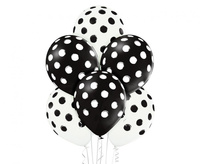 #BL Balony D11 Brush Polka Dots 1C5S, 6 szt.