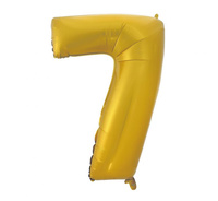 #BFC Balon foliowy B&C "Cyfra 7", złota, matowa, 92 cm KK