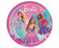 #ZTA Talerzyki papierowe Barbie Fantasy Next Generation Mattel, 23cm, 8 szt. FSC