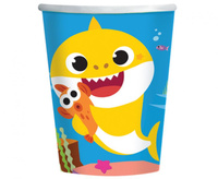 #ZKU Kubeczki papierowe "Baby Shark" 250 ml, 8 szt.