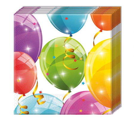 #ZSE Serwetki Sparkling Balloons, 33x33 cm, 20 szt.